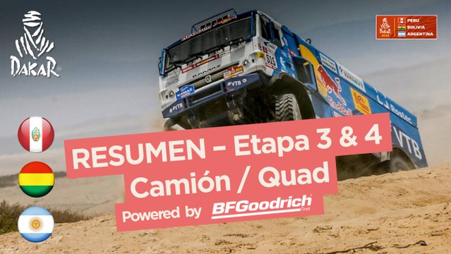 Resumen - Camiones/Cuadriciclos - Etapas 3 & 4 - Dakar 2018