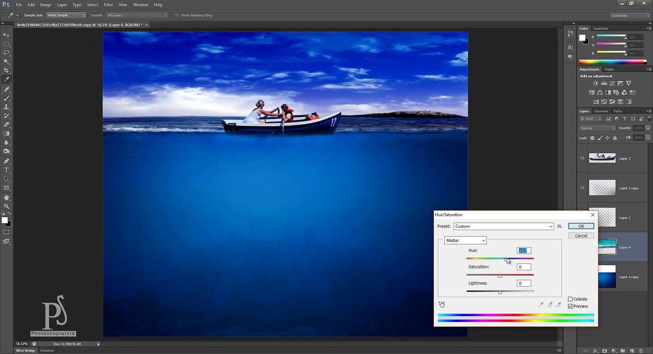Under Water Photo Manipulation Tutorial by Photoshop tutvid