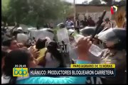 En primer día de Paro Agrario se registraron bloqueos y enfrentamientos con la policía