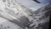 Evacuados en helicóptero turistas atrapados por la nieve en Zermatt (Suiza)