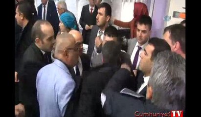 Pazarcıların genel kurulunda yumruklar konuştu