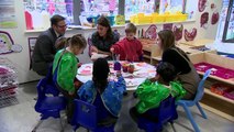 Duchess Kate visits school children in Feltham
