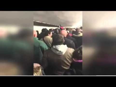 French fans sing National Anthem La Marseillaise - Evacuation from Stade de France | Paris Attack