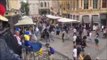 German hooligan attack ukrainian fans at Lille (Euro 2016) HD