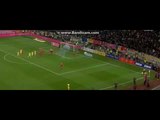 Robert Lewandowski HIT BY FLAG - romania vs Poland 0-3 FIFA World Cup Qualifiers 2018