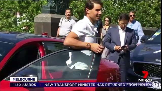 Rafael Nadal at the KIA event in Melbourne, 10 Jan 2018