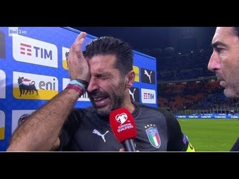 Gianluigi Buffon Cry Interview - Italy vs Sweden 0-0 13/11/2017