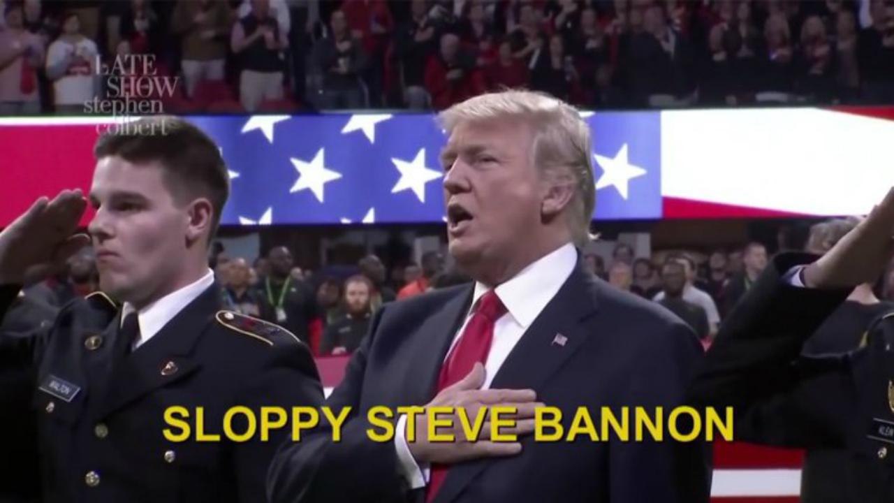 Trump's Singing of National Anthem Mocked By Late-Night Hosts | THR News