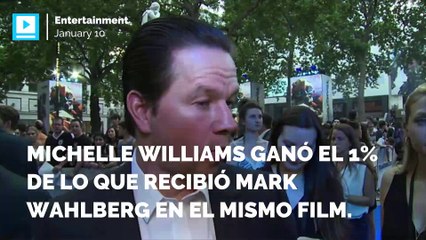 Michelle Williams ganó el 1% de lo que recibió Mark Wahlberg en el mismo film