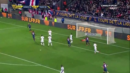 Neymar Big Chance - Amiens 0-0 PSG 10.01.2018