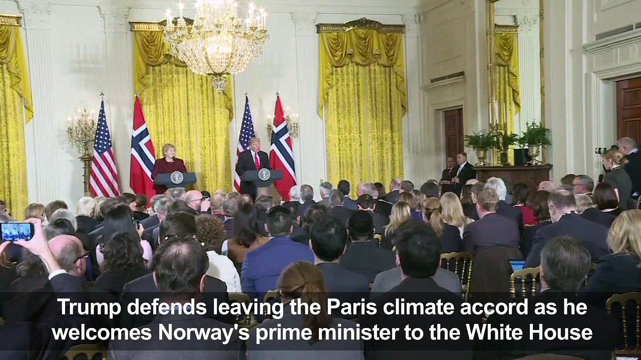 Trump and Norwegian PM butt heads over Paris climate accord
