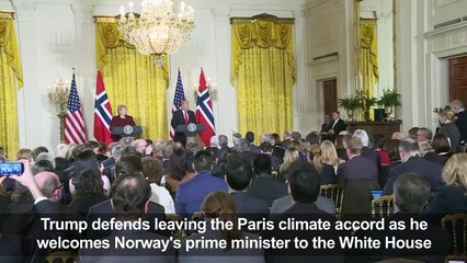 Trump and Norwegian PM butt heads over Paris climate accord