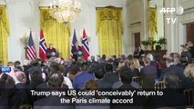 Trump says US could 'conceivably' return to Paris climate deal