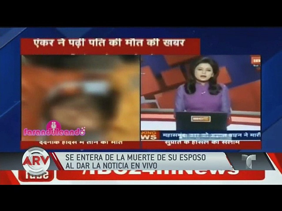 Presentadora se entera de muerte de su esposo mientras daba la noticia en vivo.