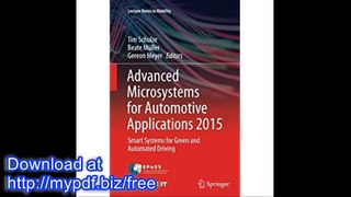 Advanced Microsystems for Automotive Applications 2015 Smart Systems for Green and Automated Driving (Lecture...