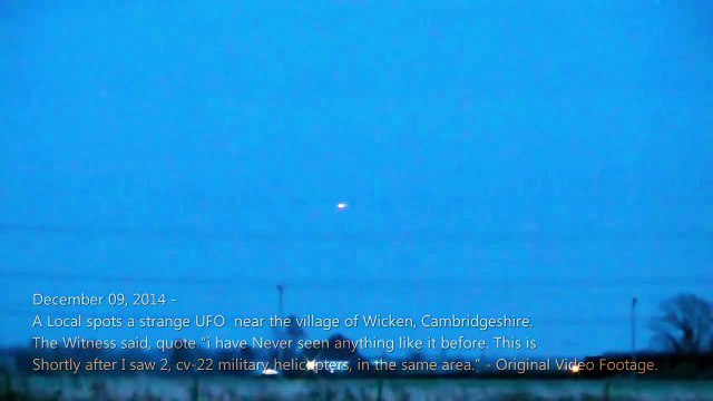 UFO Sighting England OVNI - Clear UFO footage filmed in Cambridgeshire UK.