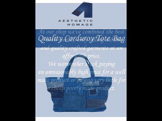 Quality Corduroy Tote Bag