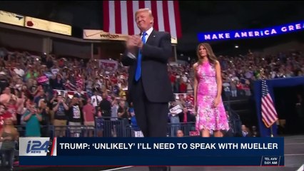 i24NEWS DESK | Trump: 'unlikely' I'll need to speak with Mueller | Wednesday, January 10th 2018