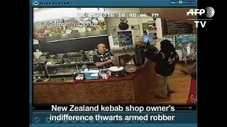 New Zealand kebab shop owner blanks armed robber