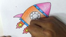 Cara menggambar kartun dengan pensil MENGGAMBAR ROKET