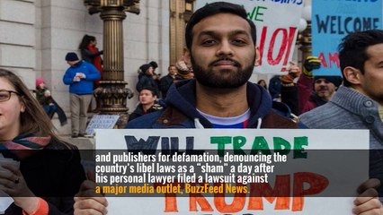 Trump Renews Pledge to ‘Take a Strong Look’ at Libel Laws