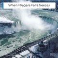 Les chutes du Niagara prises dans les glaces... Magnifique