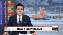 Flights in Jeju island halted for 3 hours due to heavy snow