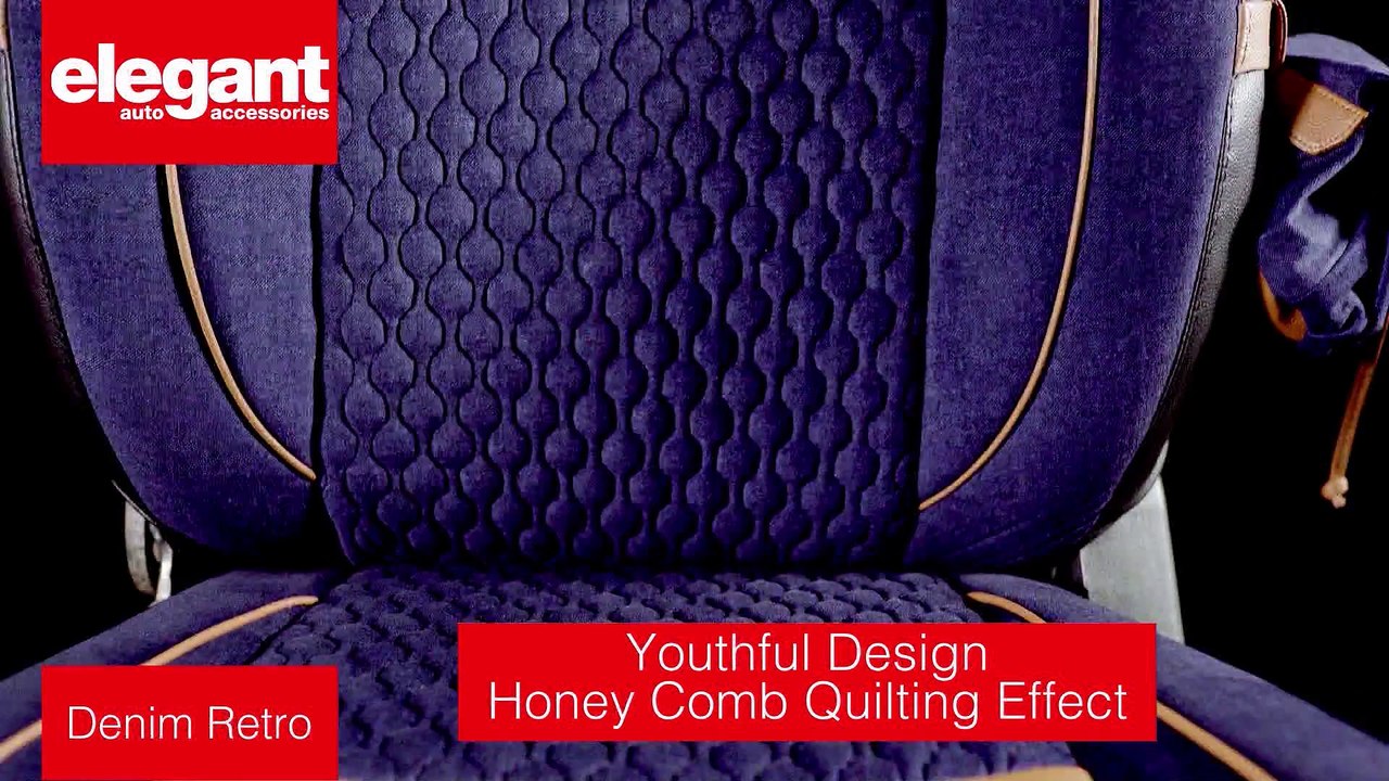 Denim Retro Fabric Car Seat Covers | Noida | Elegant Auto Retail |