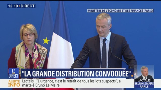 Lactalis: Bruno Le Maire a demandé 2.500 contrôles supplémentaires sur les points de vente