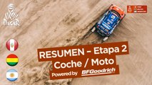 Resumen - Coche/Moto - Etapa 2 (Pisco / Pisco) - Dakar 2018