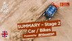 Summary - Car/Bike - Stage 2 (Pisco / Pisco) - Dakar 2018
