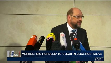 i24NEWS DESK | Merkel: 'Big hurdles' to clear in coalition talks | Thursday, January 11th 2018