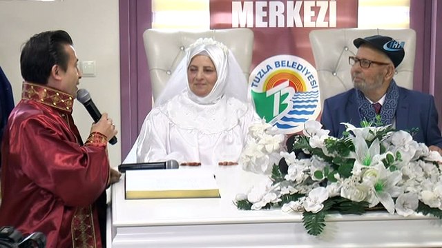 Damat 82, gelin 78 yaşında nikah tazeledi