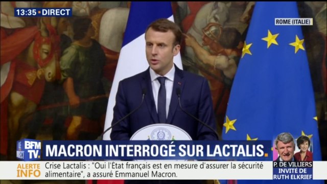 Lactalis: Si des sanctions doivent être prises, elles seront prises , assure Emmanuel Macron