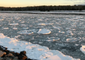 Ice Floats Down Cape Cod Canal as Cold Spell Continues