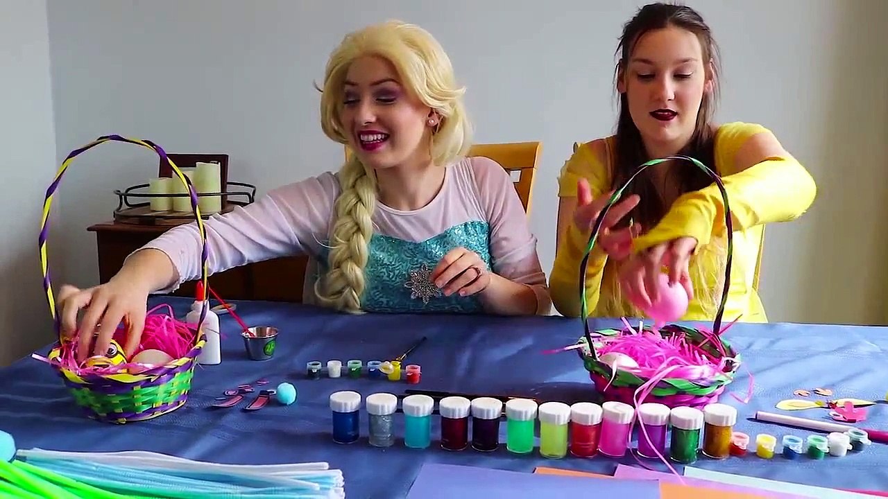 #1 Frozen Elsa EASTER EGG CHALLENGE w  Belle Spiderman Joker Slumber Party Fun Superhero real Life | Superheroes | Spiderman | Superman | Frozen Elsa | Joker