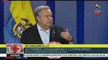 Srio. gral. de la ONU pide continuar los diálogos de paz en Colombia