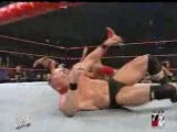WWE Brock Lesnar hits the F5 on Ric Flair