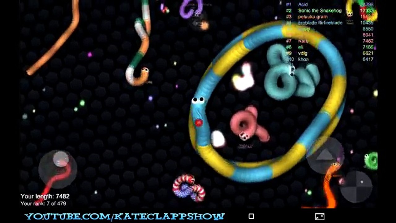 Змейка Игра Slither.io Выращиваем большую Змею