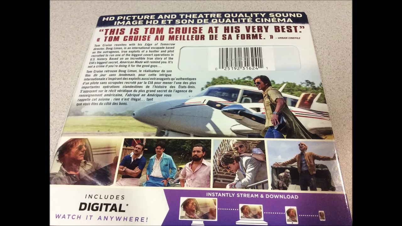 Critique du film American Made (Fabriqué en Amérique) en combo Blu-ray/DVD