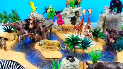 Wild Zoo Animals Safari Adventure - Learn Animal Names with Schleich Toys for Kids