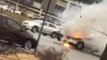 Guy Stops to Film Burning Car, Then Witnesses Crash