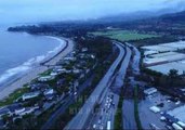 Drone Footage Shows Flood Damage That Shut Down Highway 101 South of Santa Barbara