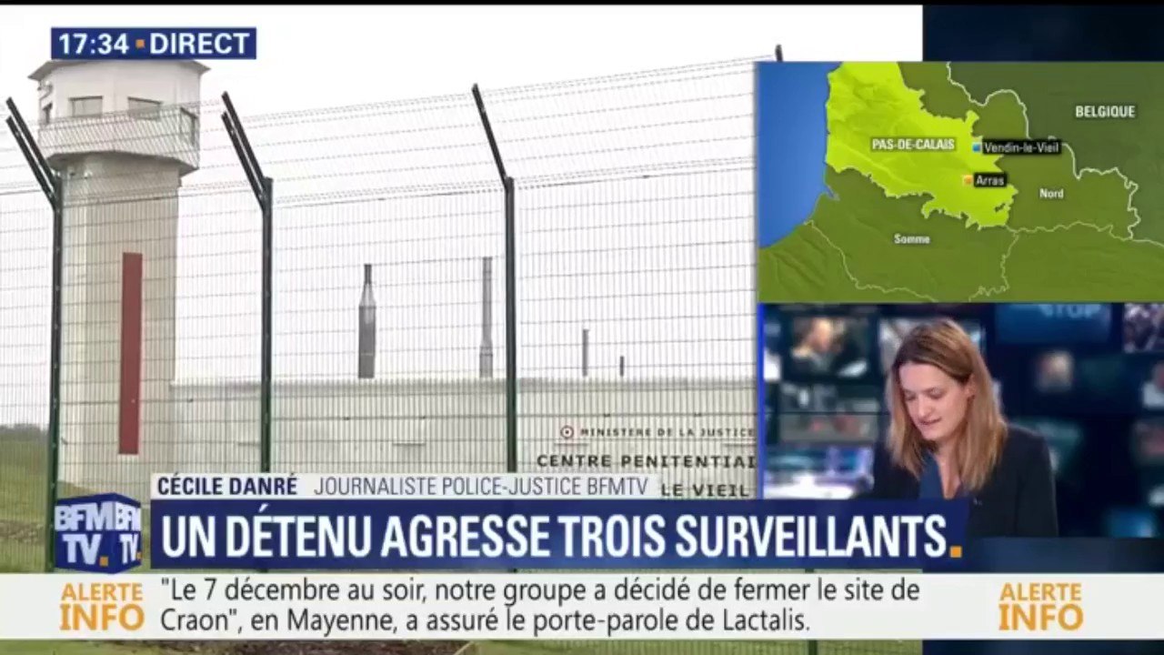 Trois surveillants poignardés par un prisonnier islamiste dans le Pas-de-Calais