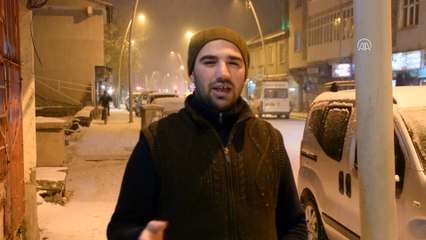 Doğu Anadolu'da kış - Eleşkirt'te kar yağışı - AĞRI