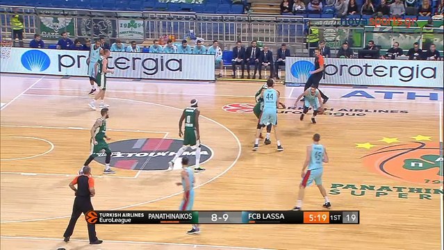 Το κλέψιμο και το κάρφωμα του Κρίς Σίνγκλετον - Παναθηναϊκός vs Μπαρτσελόνα 11.01.2018