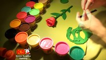 Play doh Flowers modeling from clay - лепка из пластилина