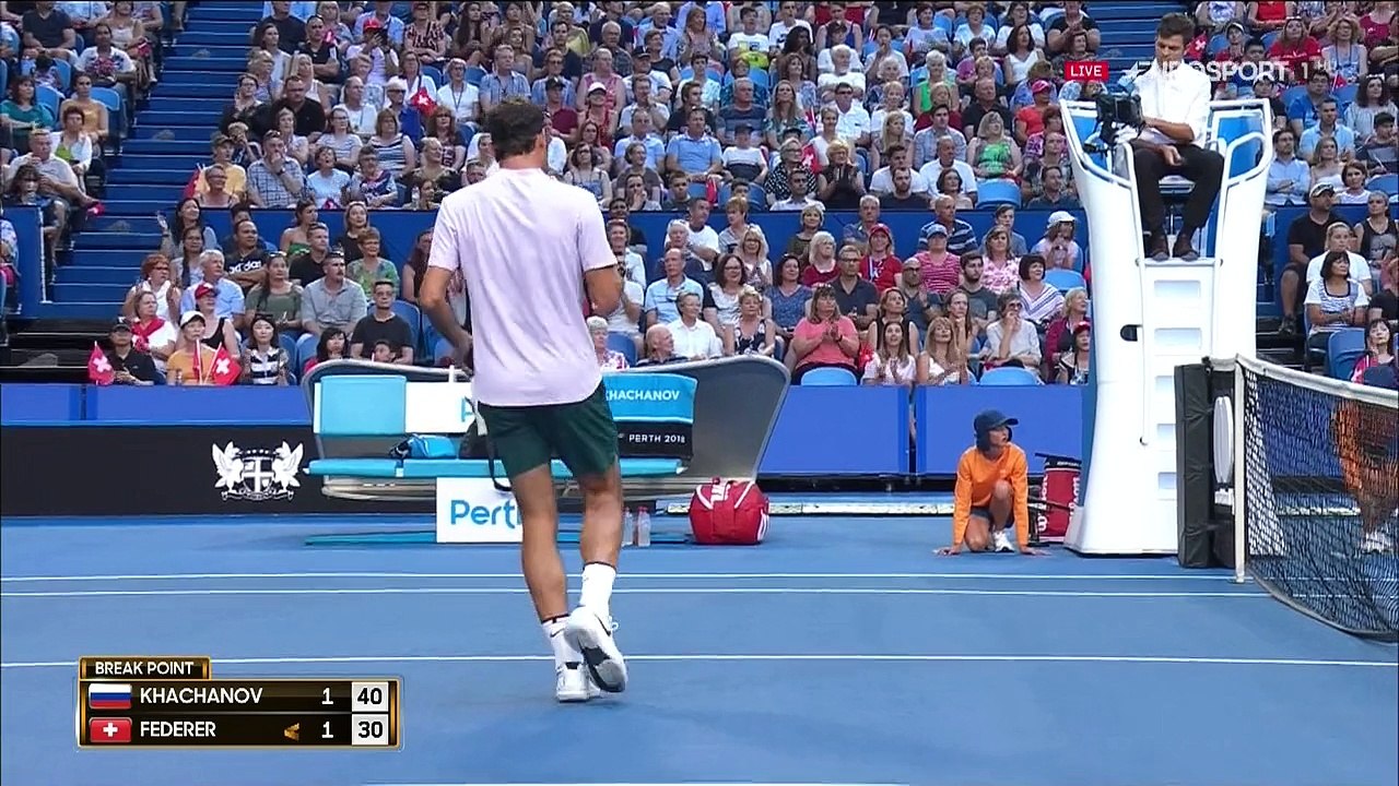 K.Khachanov - R.Federer Hopman Cup 2018