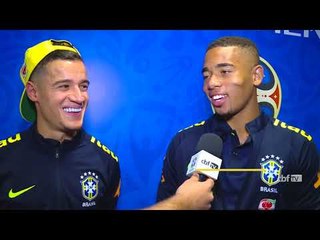 Philippe Coutinho e Gabriel Jesus explicam golaço na vitória contra o Equador