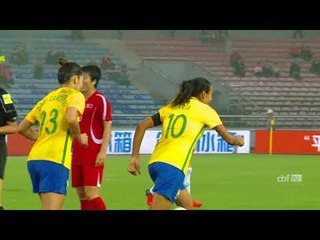 Seleção Feminina: assista aos gols de Brasil 2 x 0 Coreia do Norte
